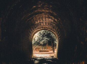 brown concrete tunnel